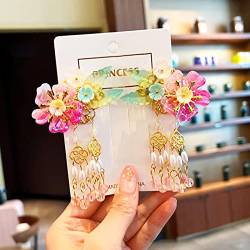 Haarspangen im chinesischen Stil, Quastenband, Blumen, Perlen, 2 Stück von MOOCO MORNING
