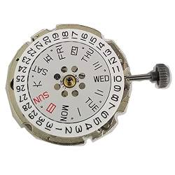26 mm mechanisches Uhrwerk, 21 Schmucksteine, Datum bei 3, Doppelkalender-Uhrwerk für MIYOTA (8205), silber von MOOKEENONE