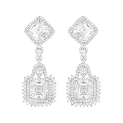 10,40 Ctw Achteckform Moissanit-Diamant 925 Sterling Silber Tropfen baumelnde elegante Hochzeitsohrringe für Frauen von MOONEYE