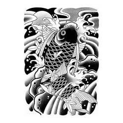 2 pcs Sakura-Arm-Tattoo-Aufkleber Für Männer Wasserfest Und Langlebig Karpfenblumen-Arm Simuliertes Kräuter-Tattoo Japanisches Traditionelles Semipermanentes Nicht Reflektierendes von MOQNISE