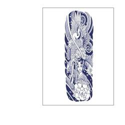 2 pcs Semipermanenter Saft-Kräuter-Tattoo-Aufkleber Voller Arm Großer Blumenarm Kirschblüten-Wellensimulations-Tattoo Entwickelt Langsam Farbe Und Reflektiert Kein Licht von MOQNISE