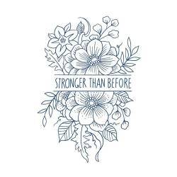 5 pcs Kräuter-Tattoo-Aufkleber Für Frauen Wasserdicht Langlebig Schlichte Blume Englischer Simulierter Blumenarm von MOQNISE