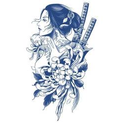 5 pcs Kräuter-Tattoo-Aufkleber Geisha Japanische Kräuter-Tattoo-Aufkleber Blumenarm Japanischer Alter Traditioneller Arm Nicht Reflektierend Und Nicht Abwaschbar von MOQNISE