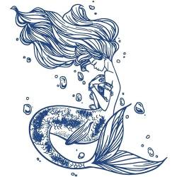 5 pcs Pflanzlicher Langlebiger Tattoo-Aufkleber Am Arm Meerjungfrau Wasserdicht Simulierte Frau Nicht Waschbar Nicht Reflektierend Semipermanent von MOQNISE