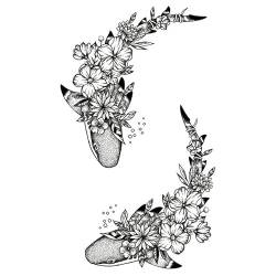 5 pcs Pflanzliches Blumen-Wal-Tattoo Am Arm Für Männer Und Frauen Pflanzliches Semi-Permanentes Simulations-Tattoo Nicht Reflektierend von MOQNISE