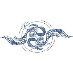 5 pcs Saft-Kräuter-Tattoo-Aufkleber Goldfisch Wasserfest Simuliertes Langlebiges Tattoo Für Männer Und Frauen Semipermanent Und Nicht Abwaschbar von MOQNISE