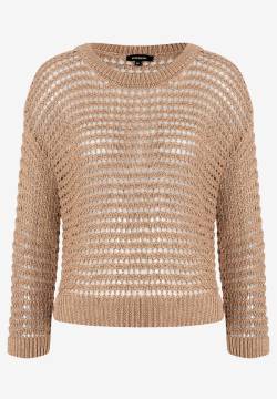 Ajour Pullover, soft toffee, Sommer-Kollektion von MORE & MORE