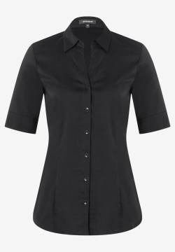 Baumwoll/Stretch Bluse, schwarz von MORE & MORE