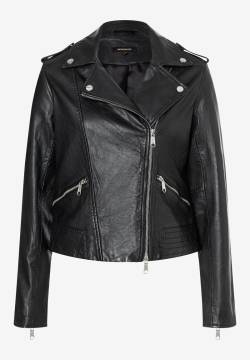 Biker-Lederjacke, schwarz, Herbst-Kollektion von MORE & MORE