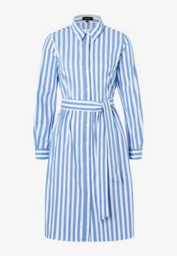 Hemdblusenkleid mit Streifenmuster, blau/weiß, Frühjahrs-Kollektion von MORE & MORE