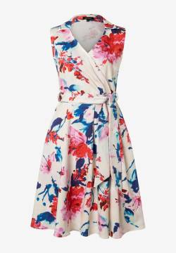 Kleid mit Wickeloptik, Blumenprint, Sommer-Kollektion von MORE & MORE