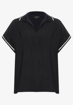 Polo-Bluse, schwarz, Frühjahrs-Kollektion von MORE & MORE