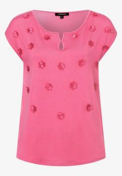 T-Shirt mit Blüten-Applikation, sorbet pink, Sommer-Kollektion von MORE & MORE