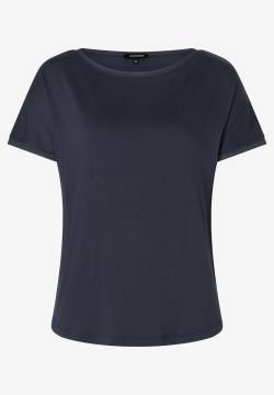 T-Shirt mit Chiffonkante, marine, Frühjahrs-Kollektion von MORE & MORE