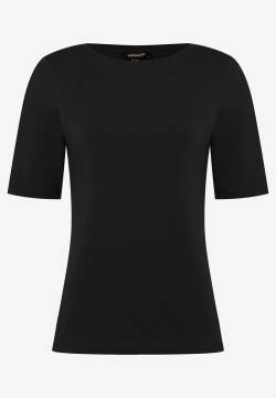T-Shirt mit U-Boot Ausschnitt, schwarz, Sommer-Kollektion von MORE & MORE
