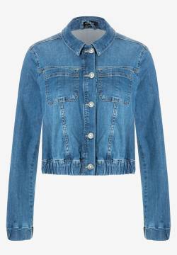 verkürzte Jeansjacke, blue denim, Frühjahrs-Kollektion von MORE & MORE