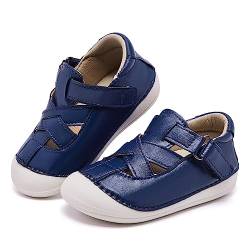 MORENDL Baby Lauflernschuhe Unisex Mary Jane Babyschuhe Krabbelschuhe für Kleinkind Jungen Mädchen Navycross EU 18 von MORENDL