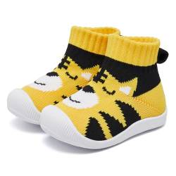 MORENDL Lauflernschuhe Jungen Mädchen rutschfeste Kleinkind Hausschuhe Babyschuhe Unisex Baby Slipper Tiger EU 22 von MORENDL