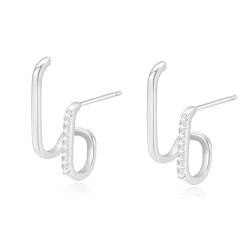 S925 Sterling Silber Klaue Ohrringe Klaue Manschette Ohrringe für Damen Ohrringe die wie mehrere Piercings aussehen Gold Silber Ear Crawler Ohrringe Teenager Mädchen von MOROTOLE