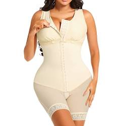 Fajas Colombianas Reductoras y moldeadoras Ganzkörper-Shapewear für Damen, beige, Large von MORSVIVI