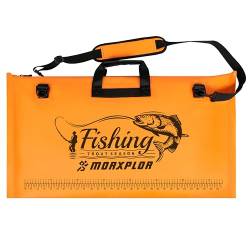 MORXPLOR Fisch-Turnier-Angelwiege in Tasche, 50,8 x 86,4 cm, strapazierfähig, mit luftdichtem, auslaufsicherem Reißverschluss, verstellbarer Schultergurt von MORXPLOR