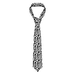 MORYEN Herren Krawatten Leopard Print Gedruckt Business Krawatten Anzug Krawatte für Party Hochzeit Alltag, Schwarz, Einheitsgröße, Schwarz, EinheitsgröÃŸe von MORYEN