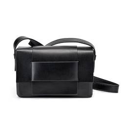 MOSAMHUA Crossbody Bag Damen Leder, Kleine Umhängetasche Handtasche Stylisch mit Breitem Schultergurt für Dating Arbeit Einkaufen Reisen von MOSAMHUA
