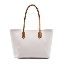 MOSAMHUA Handtasche Damen Elegant Leder Shopper Tasche Top Griff Handtaschen Damen Schultertasche Große Kapazität Umhängetasche für Büro Reise Einkauf von MOSAMHUA