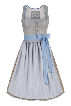 Midi Dirndl 65 cm blaugrau silber Caroline 014678 von MOSER Trachten