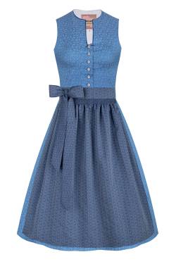 Midi Dirndl 65 cm hellblau geblümt Venora 009974 von MOSER Trachten