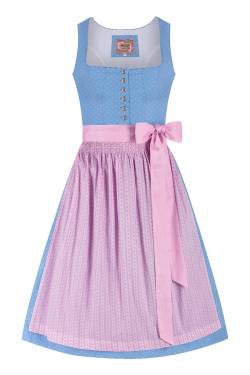 Midi Dirndl 65 cm hellblau rosa Lisa 014673 von MOSER Trachten