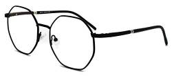 MOSTAR Sechseckige flache linse brille vintage retro individuellem design männer frauen metall brille schwarz brille von MOSTAR