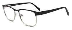 MOSTAR Vintage herren eckige brille metall Individuell stylische beeindruckende geschäft moderne brille glänzendes schwarzes silber brille von MOSTAR