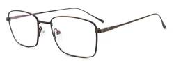 Vintage Metall Brillenrahmen Klare Linse Rechteckig Brille Damen Herren Braun Brillenfassung von MOSTAR