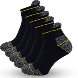 MOUNTREX® Arbeitssocken - Sneaker Socken, Kurze Herren Socken - Hoher Baumwollanteil (65%) - Herrensocken, Work Socks (43-46, Schwarz | 10 Paar - Sneakersocken) von MOUNTREX