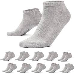 MOUNTREX Sneaker Socken Damen & Herren (10 Paar) Kurze Socken, Sneakersocken - Grau, 39-42 von MOUNTREX