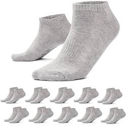 MOUNTREX Sneaker Socken Damen & Herren (10 Paar) Kurze Socken, Sneakersocken - Grau, 47-50 von MOUNTREX