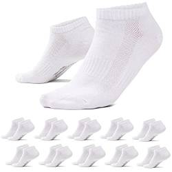 MOUNTREX Sneaker Socken Damen & Herren (10 Paar) Kurze Socken, Sneakersocken - Weiß, 47-50 von MOUNTREX