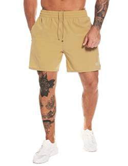 MOVEUP Herren Sport Shorts Kurze Hose Schnell Trocknend Sporthose Leicht mit Reißverschlusstasche mit Handtuchschlaufe läuft von MOVEUP