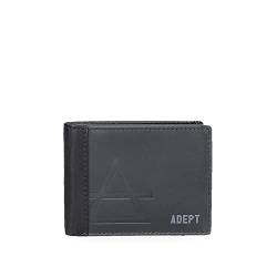 Adept Jim Vertikal Geldbörse mit Geldbörse schwarz 8,5 x 10,5 x 1 cm Leder, Schwarz, Vertikale Geldbörse mit Geldbörse von MOVOM