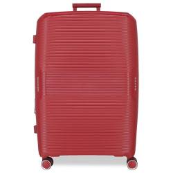 Movom Inari Großer Koffer, Rot, 54 x 78 x 32 cm, Polypropylen, Verschluss TSA 113L, 4,58 kg, 4 Doppelrollen, rot, Großer Koffer von MOVOM