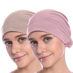 MOWEN 2 Stück Hijab Untermütze Hijab Unterschal Hijab Kappe für Damen… (2P-20) von MOWEN