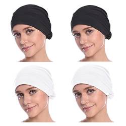 MOWEN 4 Stück Hijab Untermütze Hijab Unterschal Hijab Kappe für Damen (4P-5) von MOWEN