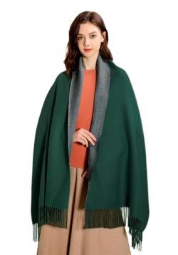 MOWEN Kaschmir Schal Frauen übergroße Pashmina Große Warme Schals Wraps 2-Ton Solid Color für Herbst Winter 70X200cm von MOWEN