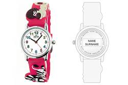 MPM Armbanduhr Kinder Animals –E, Personalisierte Kinder Uhr mit Namen Ihres Kindes, Metallgehäuse, Kids Watch mit Uhrenarmband aus Silikon, Kinderuhr Mädchen/Junge mit bunten arabischen Ziffern von MPM Quality