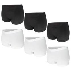 6/8/12er Pack Mädchen Hipster Pantys Boxershorts Unterwäsche Unterhosen Retro Pants Schlüpfer bunt 10014 (12-14 Jahre, 6er Pack Modell 8) von MRCC