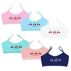 MRCC 3/6/7/8er Pack Mädchen Bustier Trainings-BH Nahtloser Sport-BH Nicht gepolstert mit Spaghettiträger (as3, Numeric, Numeric_152, Numeric_164, Regular, 6er Pack Modell 4) von MRCC