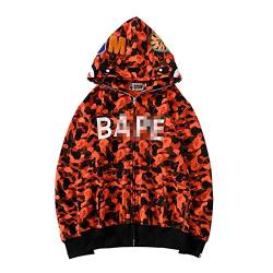 MRRTIME Bape Shark Hoodie, Bape Kapuzenpullover, Men's Jacket, Men's 3D Camouflage Shark Head Hooded Jacket, Hoodie with zipping, Street Fashion, Hoodie with zipping 01,N,XL von MRRTIME