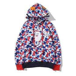 MRRTIME Bape Shark Hoodie, Bape Kapuzenpullover, Men's Jacket, Men's 3D Camouflage Shark Head Hooded Jacket, Hoodie with zipping, Street Fashion, Hoodie with zipping 04,M,L von MRRTIME