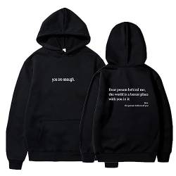 MRRTIME Dear Person Behind Me Sweatshirt, Hoodie, You Are Enough Sweatshirt Dear Person Behind me, The World is a Better Place with You in it, Are Enough, Hoodie Hooded Jacket von MRRTIME